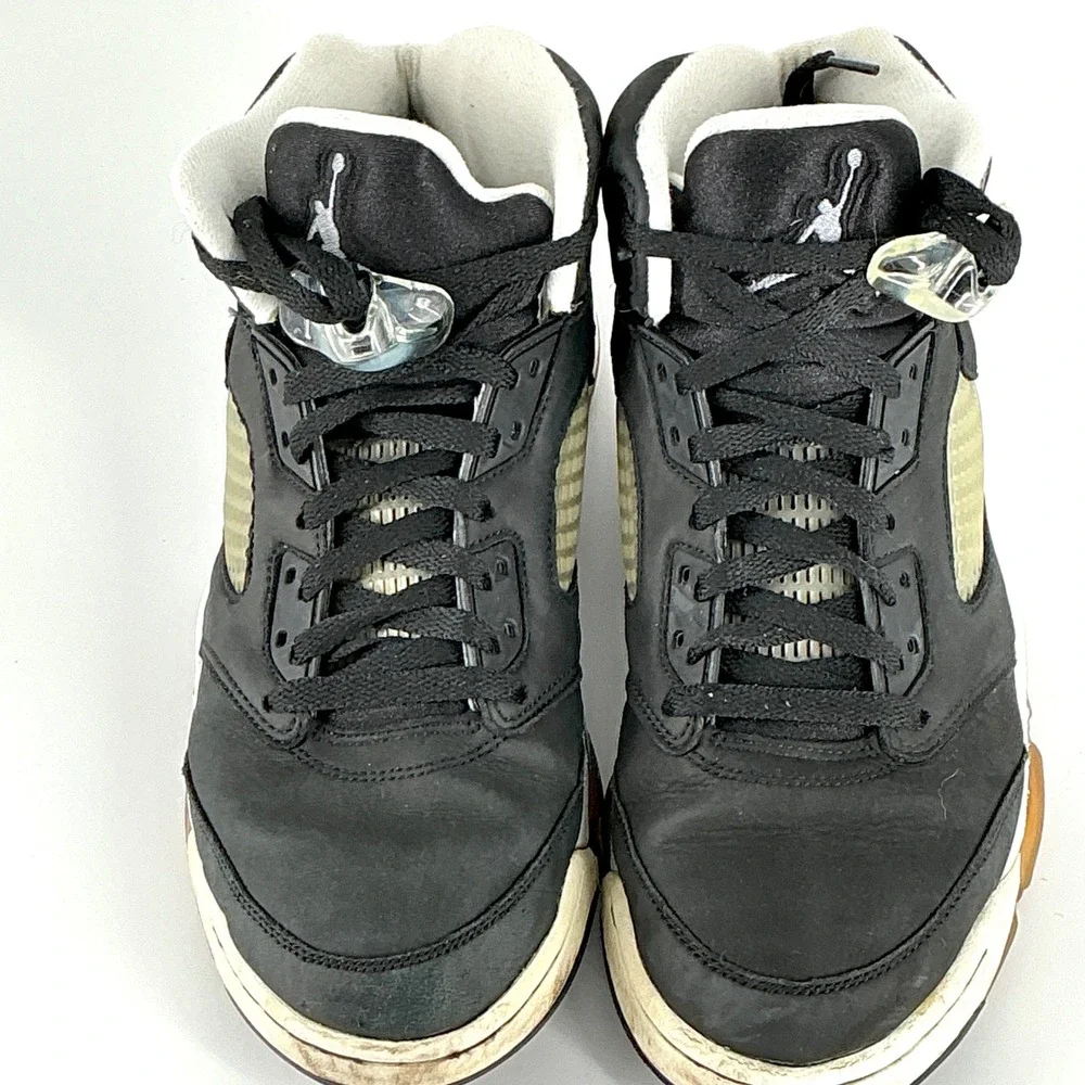 Nike‎ Air Jordan 5 V Mens Size 11.5 Retro Oreo Moonlight Black White Lace Locks